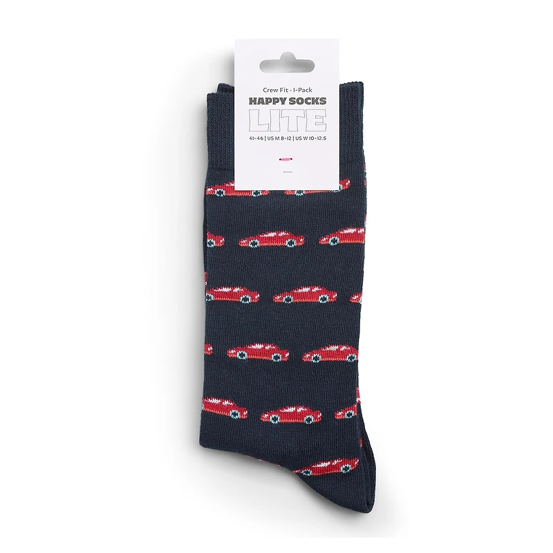 Happy Socks LITE Cars Mens 1 Pair Crew Socks