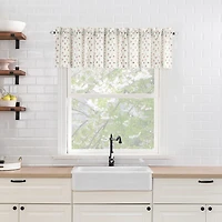 No 918 Riverwood Floral Stripe 2-pc. Rod Pocket Window Tier