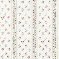 No 918 Riverwood Ditsy Floral Stripe 2-pc. Rod Pocket Window Tier