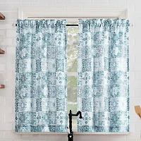 No 918 Genoa Mosaic 2-pc. Rod Pocket Window Tier