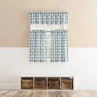No 918 Sandbar Tonal Seashell Print 2-pc. Rod Pocket Window Tier