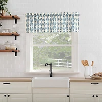 No 918 Sandbar Tonal Seashell Print 2-pc. Rod Pocket Window Tier