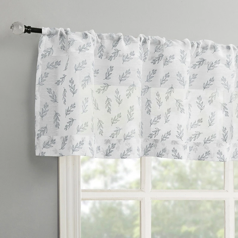 No 918 Hawthorne Floral Leaf Rod Pocket Tailored Valance