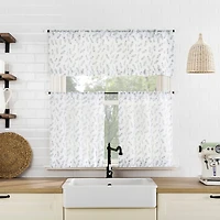 No 918 Hawthorne Floral Leaf Rod Pocket Tailored Valance