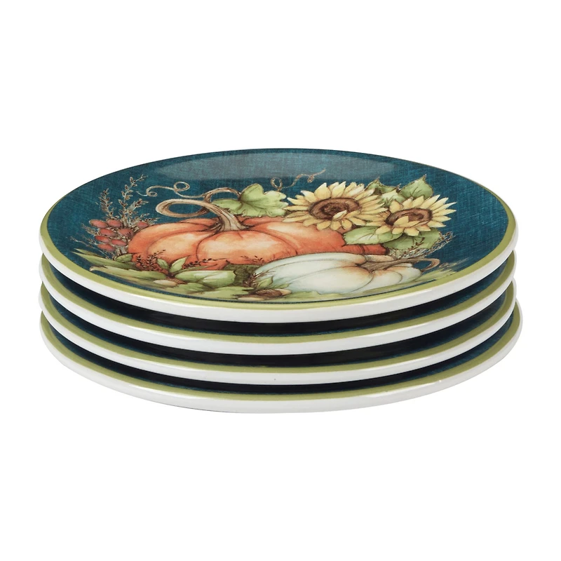 Certified International Autumn Breeze 4-pc. Earthenware Appetizer Plate