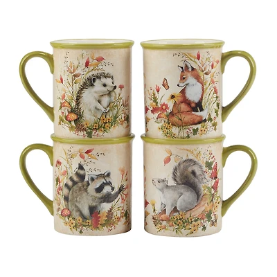 Certified International Woodland Critters 4-pc. Holiday Coffee Mug