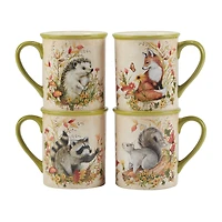 Certified International Woodland Critters 4-pc. Holiday Coffee Mug