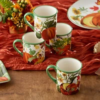 Certified International Harvest Fields 4-pc. Holiday Coffee Mug