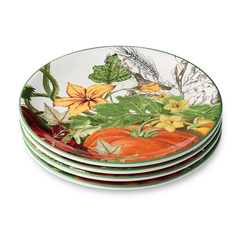 Certified International Harvest Fields 4-pc. Ceramic Salad Plate