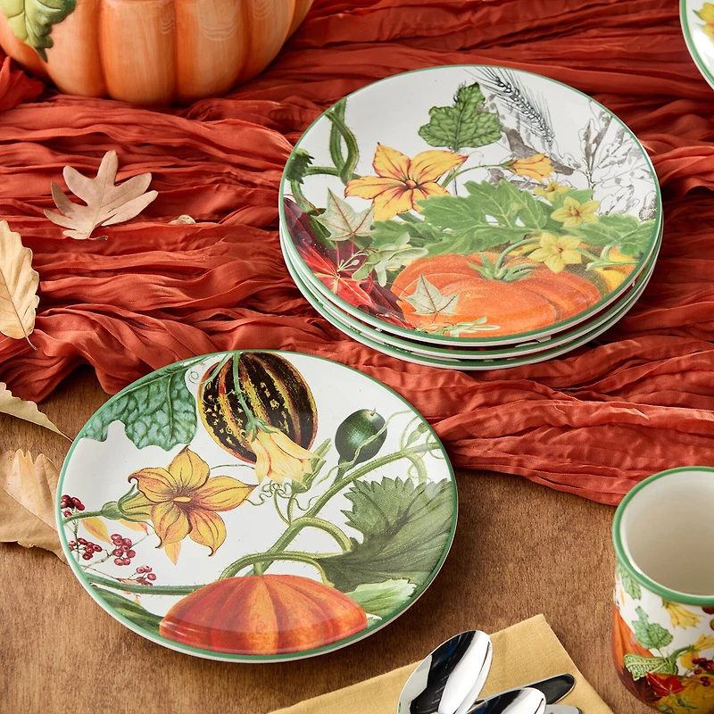 Certified International Harvest Fields 4-pc. Ceramic Salad Plate