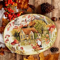 Certified International Woodland Critters Oval Serving Platter