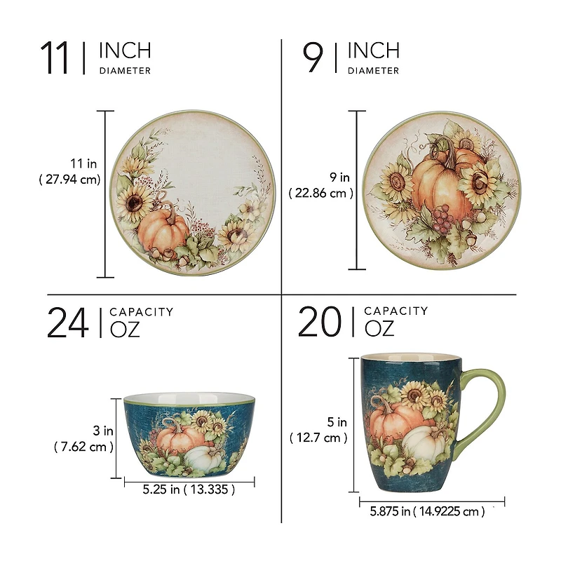 Certified International Autumn Breeze 16-pc. Earthenware Dinnerware Set