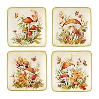 Certified International Woodland Critters 4-pc. Earthenware Appetizer Plate
