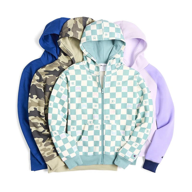 Champion Big Kid Girls Long Sleeve Fleece Zipper Active Hoodie
