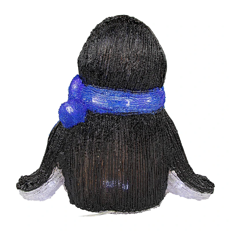 11.5'' Lighted Commercial Grade Acrylic Baby Penguin Christmas Display Decoration
