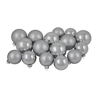 Northlight Silver Glass Ball 72-pc. Christmas Ornament