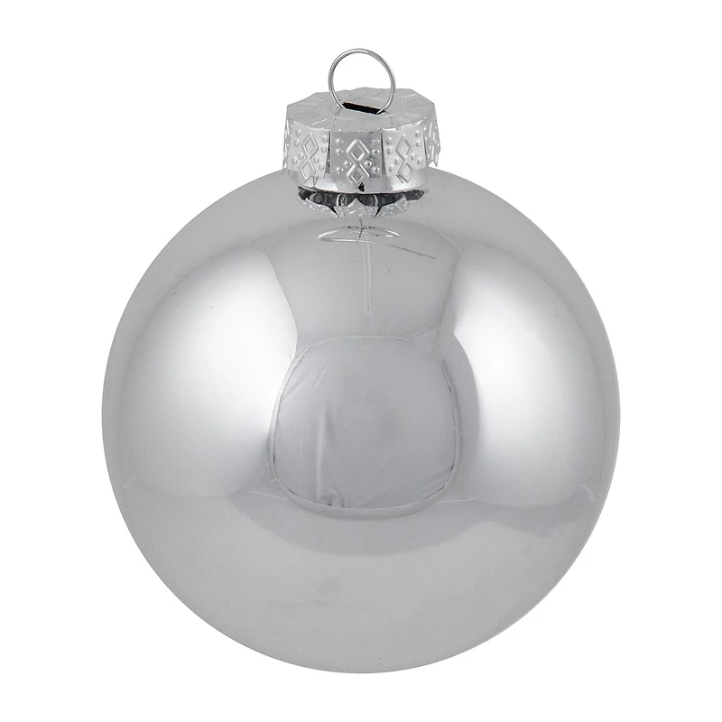 Northlight Silver Glass Ball 72-pc. Christmas Ornament