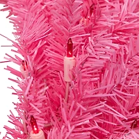 Northlight 36" Pink Spruce Artificial Pink Lights Pre-Lit Wreath