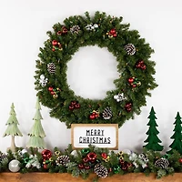 Northlight Canadian Pine Artificial 36 Inch Multi Lights Pre-Lit Wreath