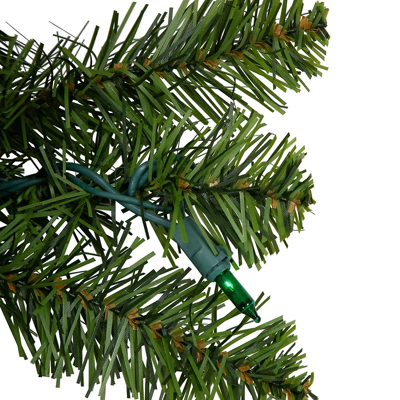 Northlight Canadian Pine Artificial 36 Inch Multi Lights Pre-Lit Wreath