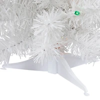 Northlight Snow White Artificial Multi Lights 1 1/2 Feet Pre-Lit Christmas Tree