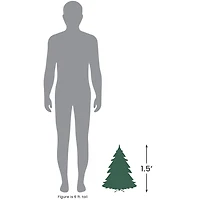 Northlight Snow White Artificial Multi Lights 1 1/2 Feet Pre-Lit Christmas Tree