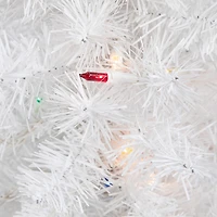 Northlight Snow White Artificial Multi Lights 1 1/2 Feet Pre-Lit Christmas Tree
