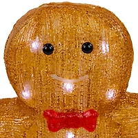 Northlight 16" Led Acrylic Gingerbread Man With Bow Tie Christmas Tabletop Decor