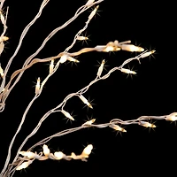Northlight 4' White Cascade Twig Tree Outdoor Decoration Clear Lights Christmas Yard Art