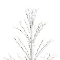 Northlight 4' White Cascade Twig Tree Outdoor Decoration Clear Lights Christmas Yard Art