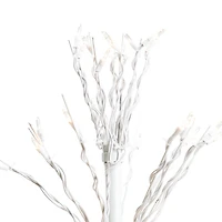 Northlight 4' White Cascade Twig Tree Outdoor Decoration Clear Lights Christmas Yard Art