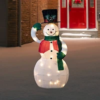 Northlight 36" Led Animated Hat Tipping Christmas Snowman Figurine