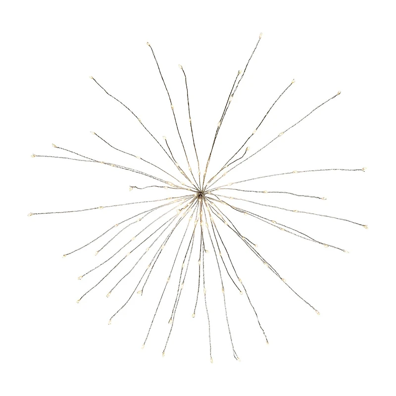Northlight 20" Led Firework Silver Branch Decoration Warm White String Lights