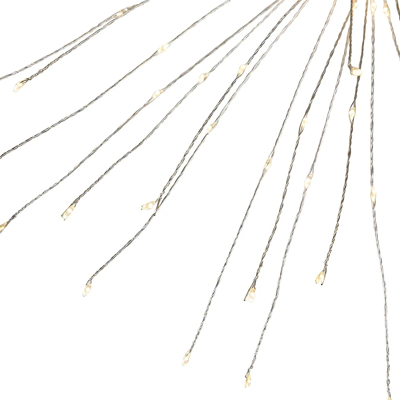 Northlight 20" Led Firework Silver Branch Decoration Warm White String Lights