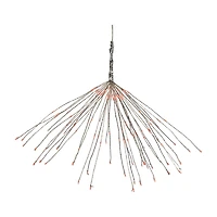 Northlight 20" Led Firework Silver Branch Decoration Red String Lights