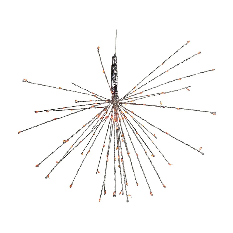 Northlight 20" Led Firework Silver Branch Decoration Red String Lights