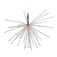 Northlight 20" Led Firework Silver Branch Decoration Red String Lights
