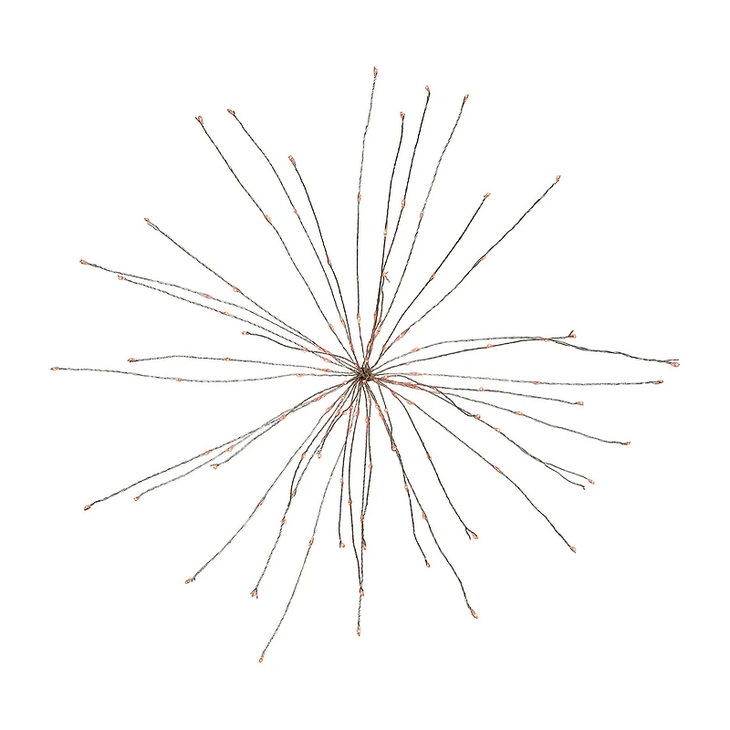 Northlight 20" Led Firework Silver Branch Decoration Red String Lights