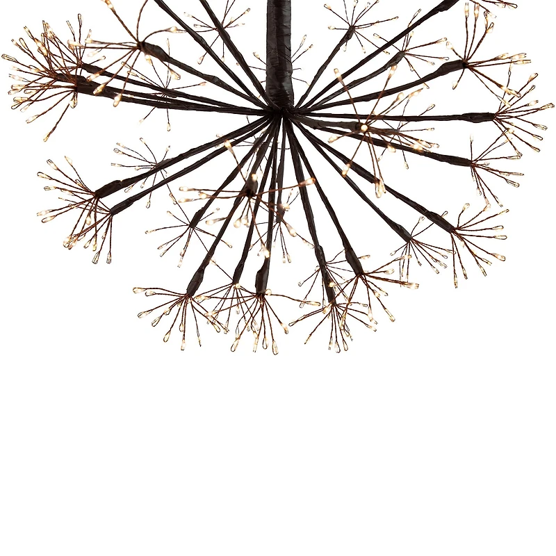 Northlight 12" Pre-Lit Led Brown Ball Decoration Warm White String Lights