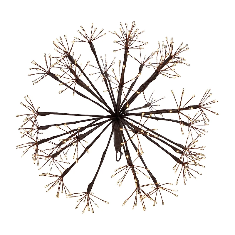 Northlight 12" Pre-Lit Led Brown Ball Decoration Warm White String Lights