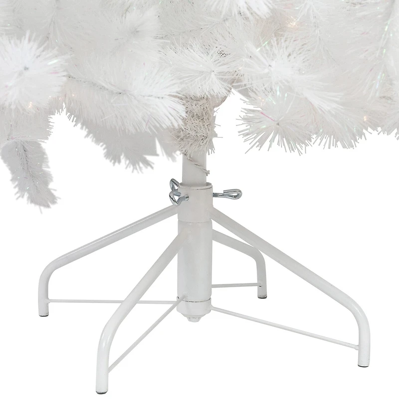 Northlight White Alaskan Artificial  Warm White Led Lights 6 1/2 Foot Pre-Lit Pine Christmas Tree