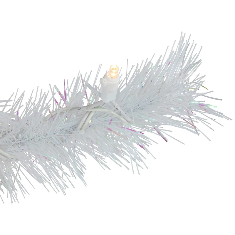 Northlight White Alaskan Artificial  Warm White Led Lights 6 1/2 Foot Pre-Lit Pine Christmas Tree