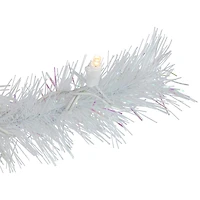 Northlight White Alaskan Artificial  Warm White Led Lights 6 1/2 Foot Pre-Lit Pine Christmas Tree