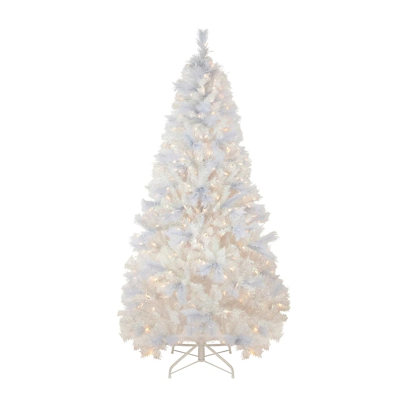 Northlight Seneca White Spruce Artificial Dual Function Led Lights 6 1/2 Foot Pre-Lit Christmas Tree