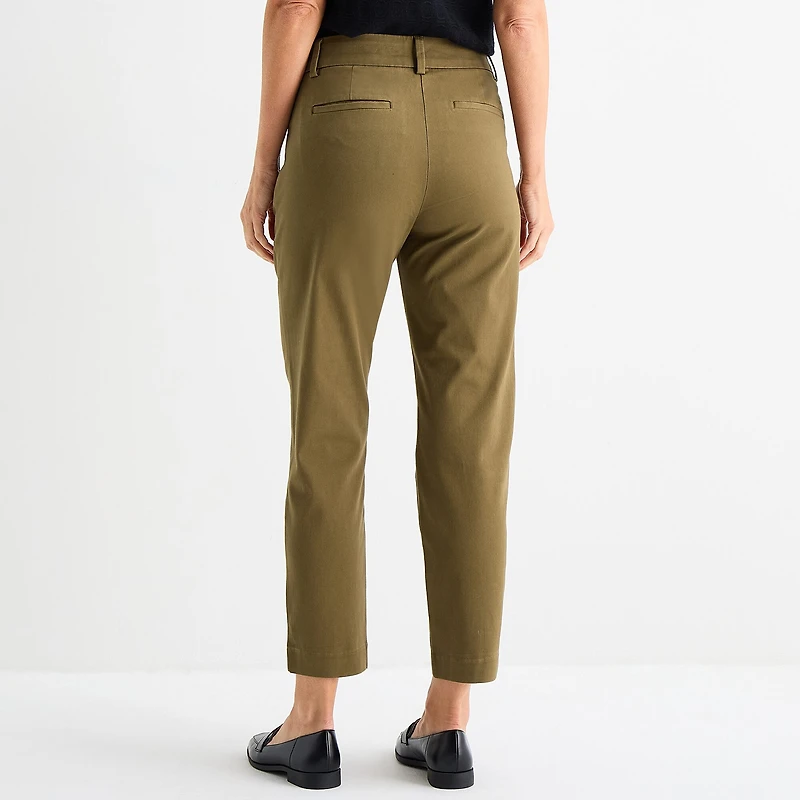 Liz Claiborne Emma Womens Slim Mid Rise Ankle Pant
