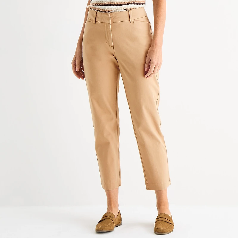 Liz Claiborne Emma Womens Slim Mid Rise Ankle Pant