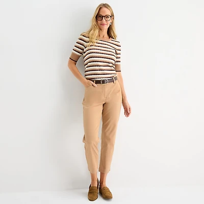 Liz Claiborne Emma Womens Slim Mid Rise Ankle Pant