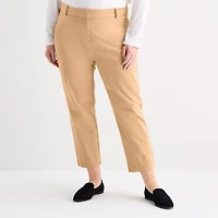 Liz Claiborne Emma Womens Plus Slim Mid Rise Ankle Pant