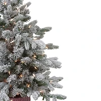 Northlight Saratoga Spruce Artificial In Pot Clear Lights 4 Foot Pre-Lit Christmas Tree