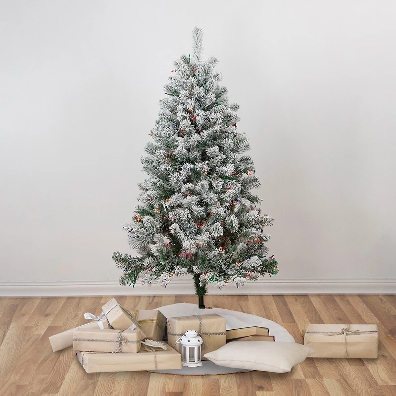 Northlight Madison Artificial Multi Lights 4 1/2 Foot Pre-Lit Pine Christmas Tree